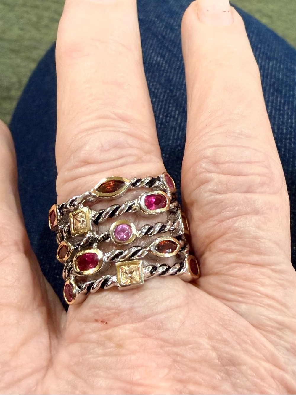 Silver 2 toned ring